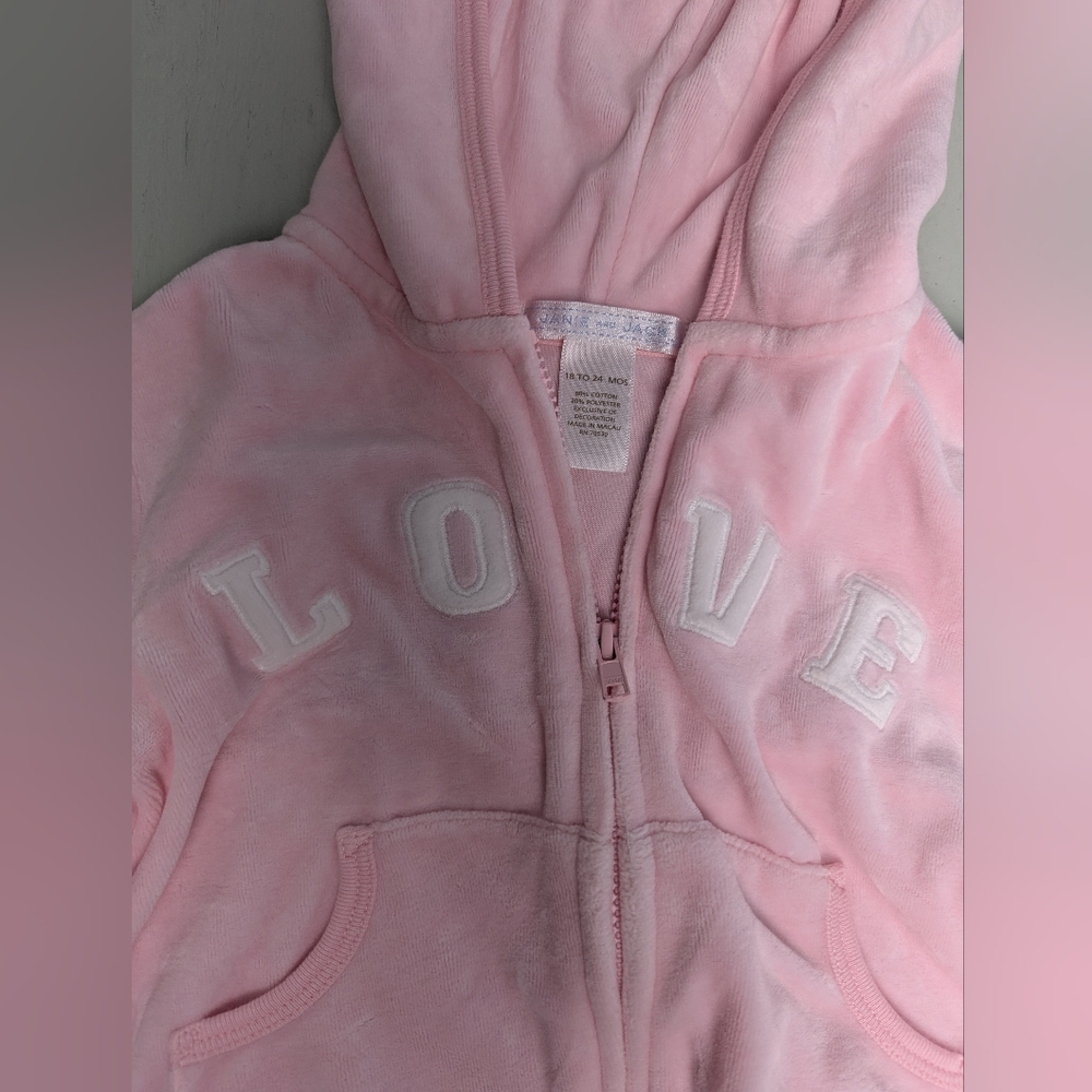 Janie and Jack Pink LOVE Hoodie